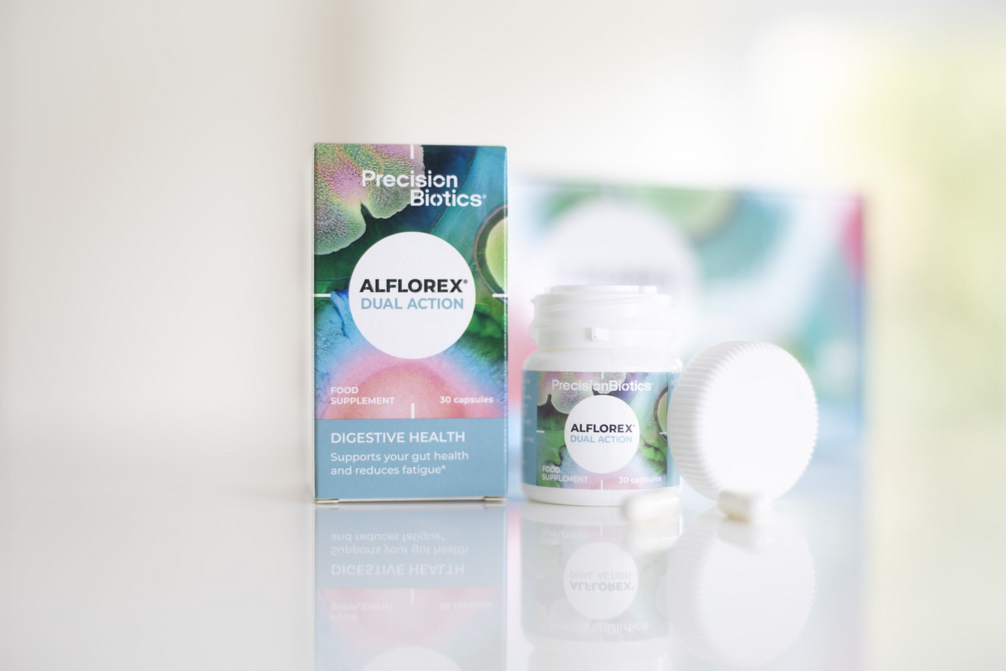 Alflorex Dual Action – Clinically Studied Dual-Strain Probiotic with B Vitamins for Gut & Mental Wellness